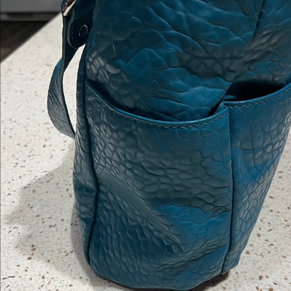 Thirty-One Jewell Teal Affair Vintage Pebble Shoulder Bag - Picture 10 of 15